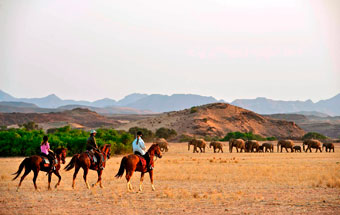 Alternativas de rutas ecuestres en Namibia