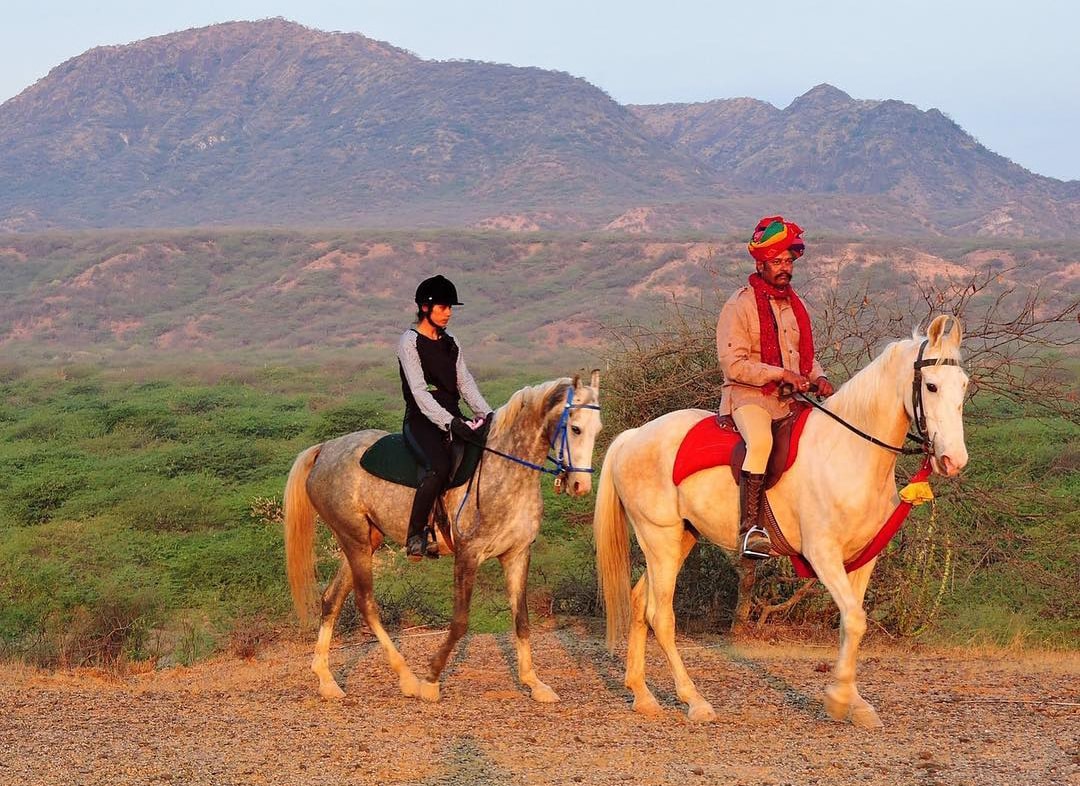 Girvar Singh avec un cheval Marwari