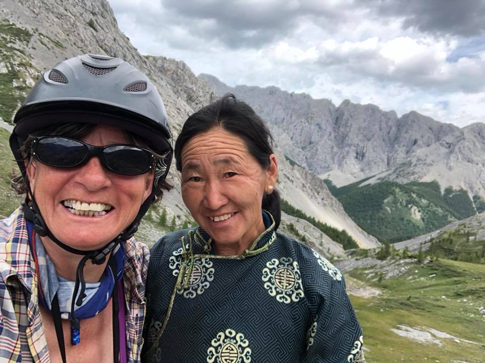 Julie with a Mongolian woman