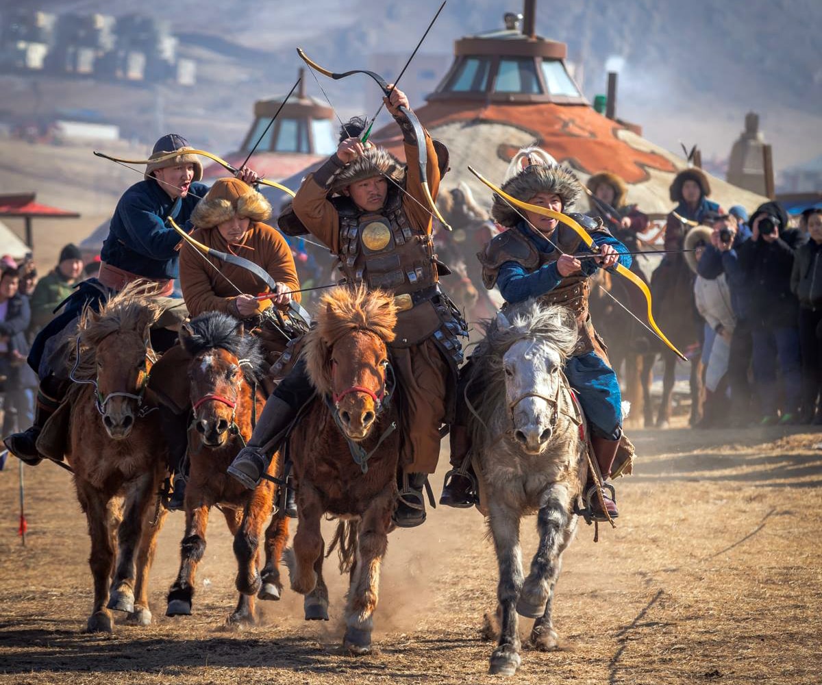 arqueros a caballo