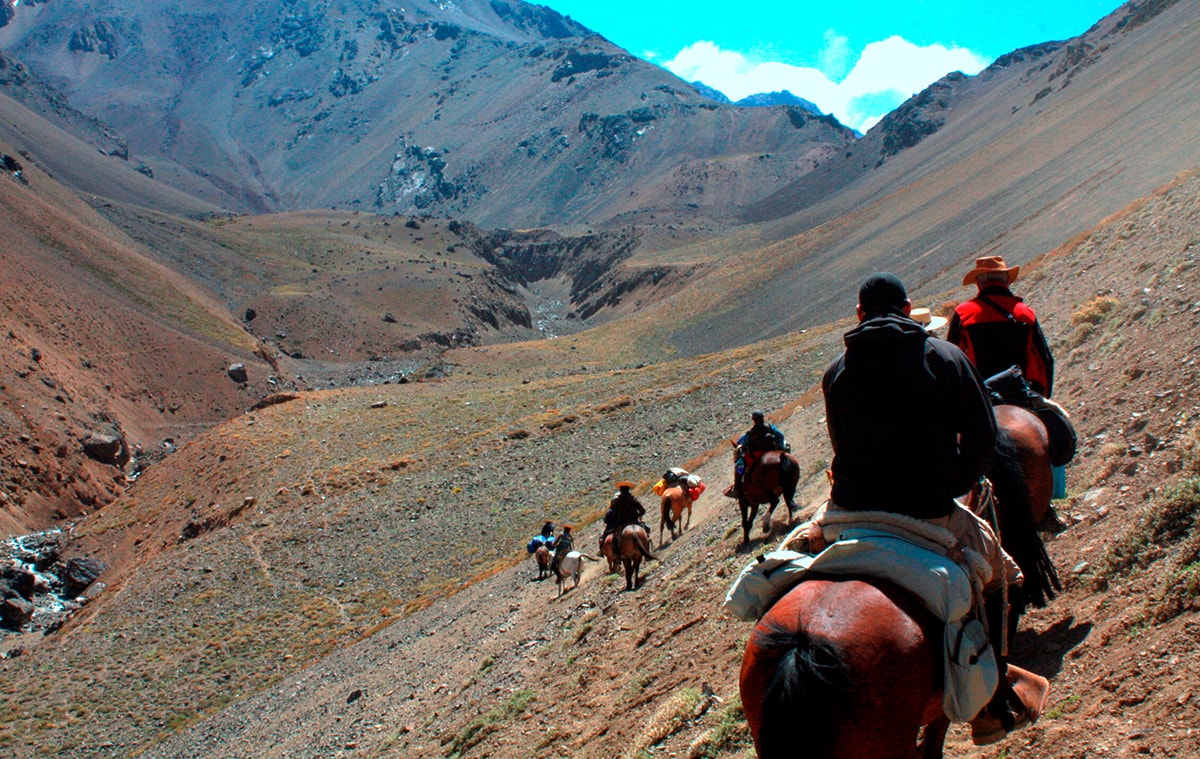 Horseback riding in the Andes