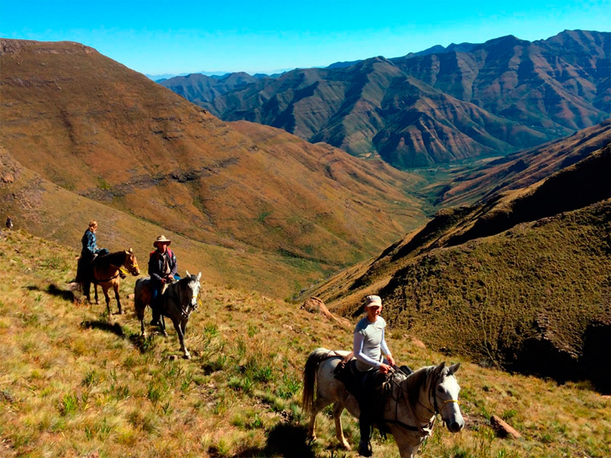 Les monts Drakensberg à cheval au Lesotho