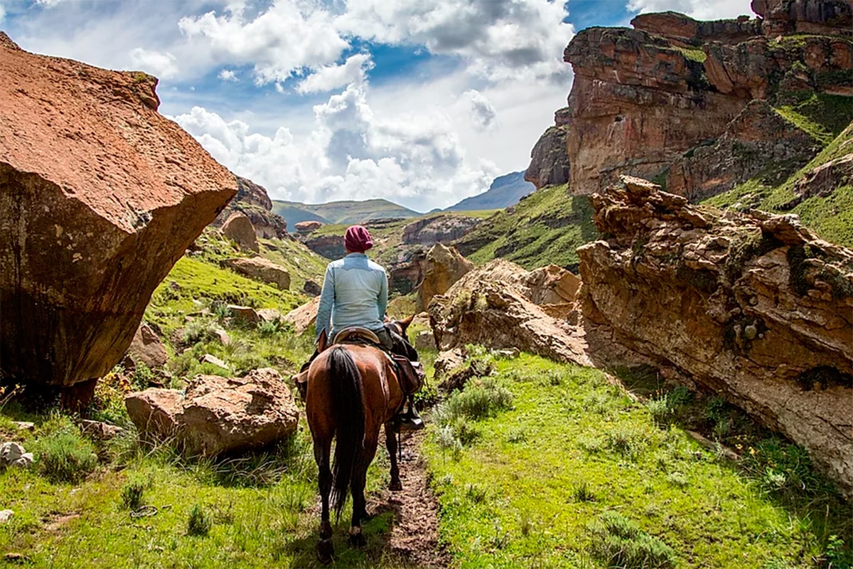 Monter à cheval au Lesotho