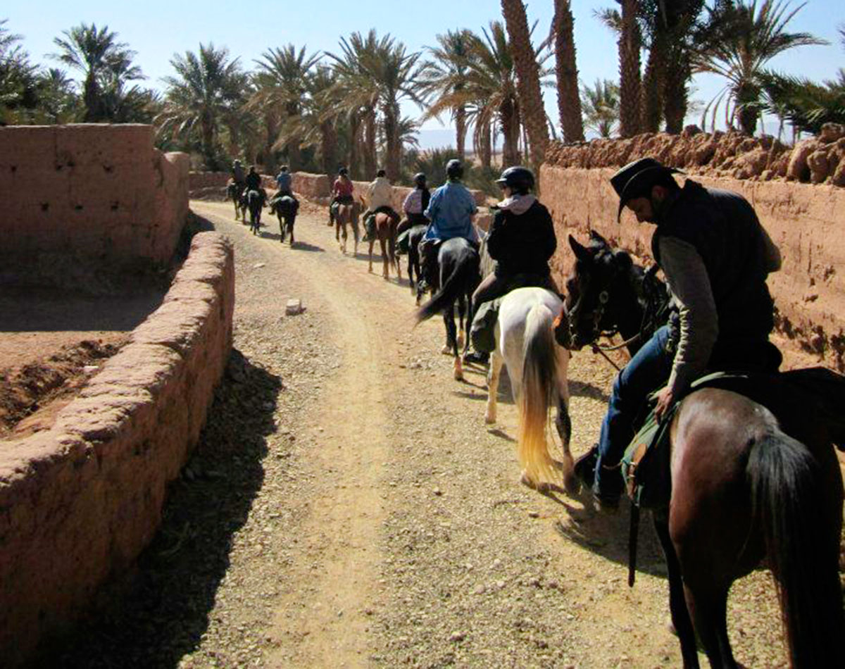 Paseo a caballo por el desierto: Valle de Drâa