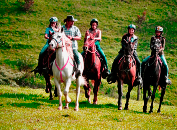 Riding in a group in Costa Rica