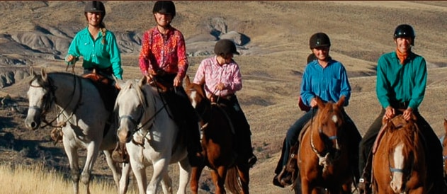 Horse riding en Wyoming