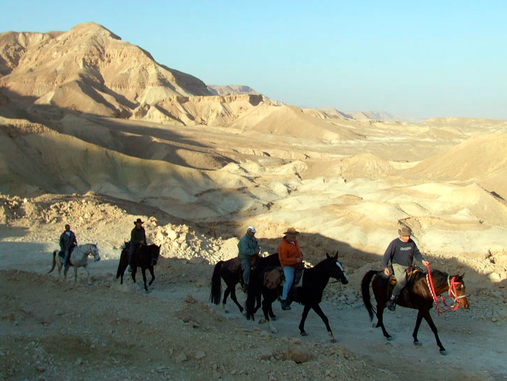 Paisaje desértico en El desierto del Negev