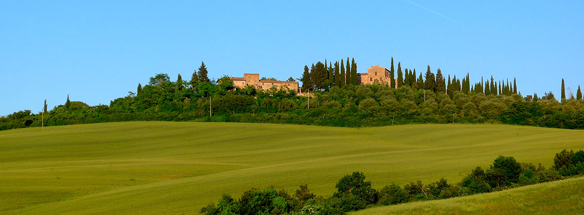 Colinas verdes de la Toscana