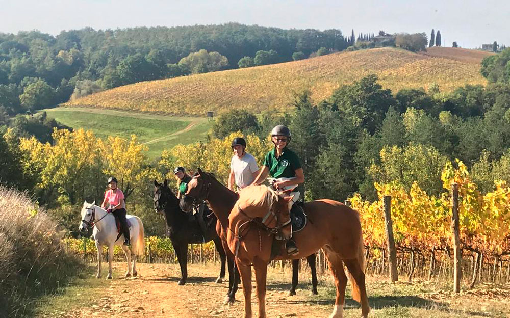 Ruta a caballo por la Toscana