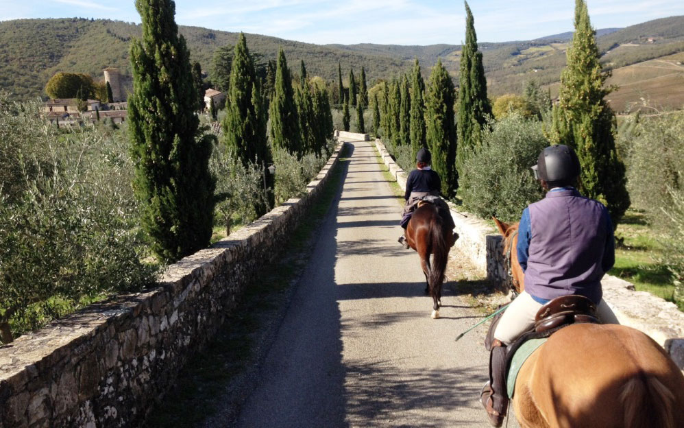 Ruta a caballo por el Chianti