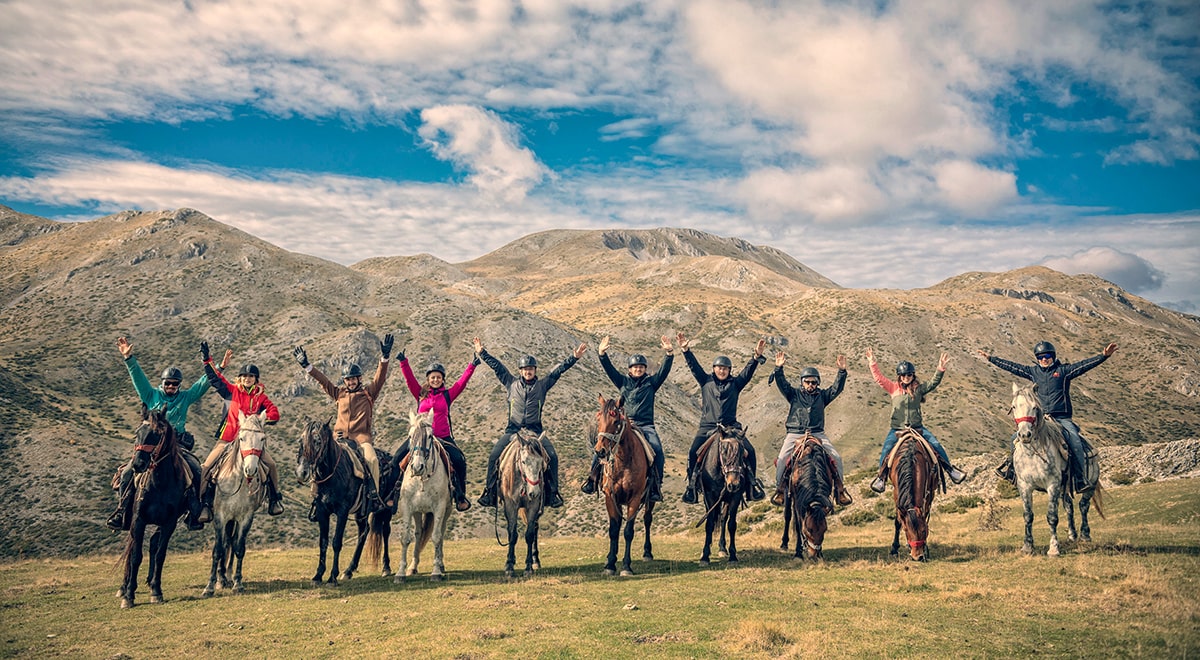 Group of riders on horseback