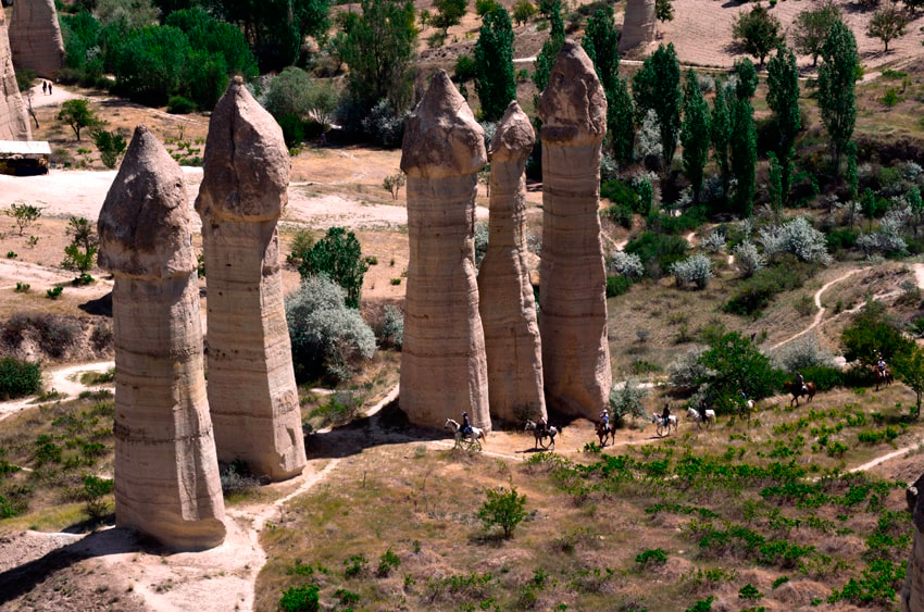 Cappadocia on horseback in Turkey