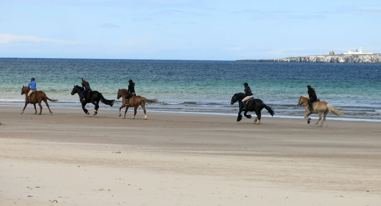 Monter à cheval sur la plage