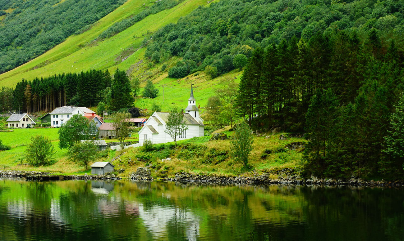 Norway green landscape