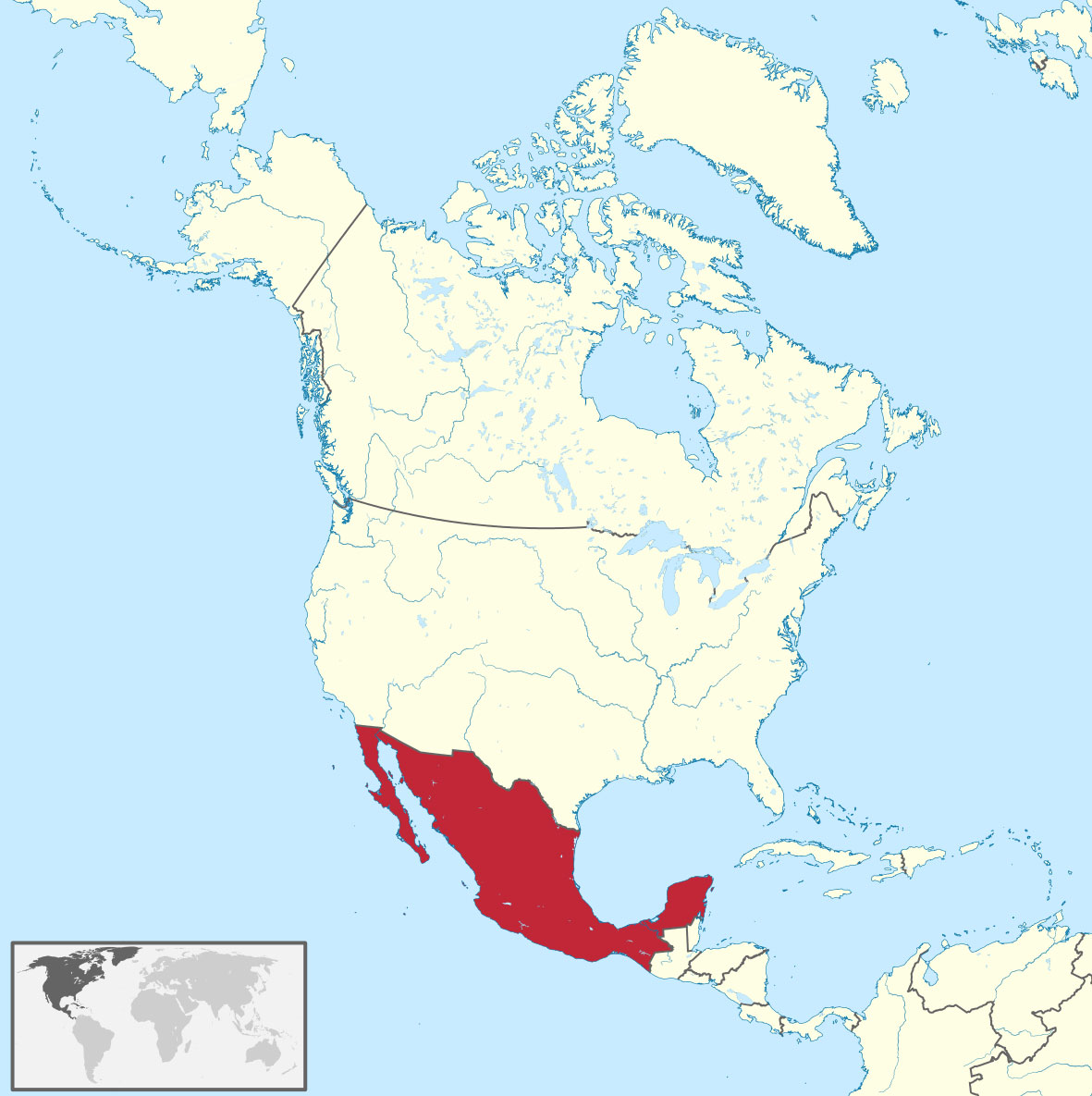 Carte du Mexique