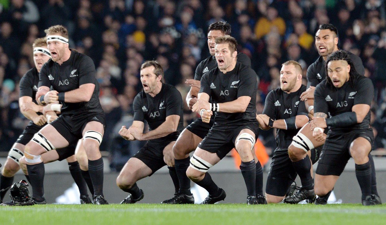 Haka tanzen vor dem Rugby-Match